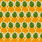 Pineapple pattern seamless. pineapples background. Fruits texture. Cartoon style vectorÂ ornament